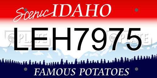 LEH7975 Idaho License Plate