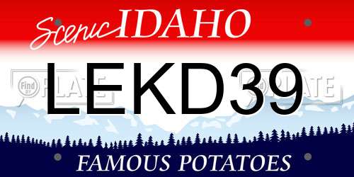 LEKD39 Idaho License Plate