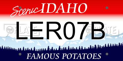LER07B Idaho License Plate