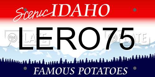 LERO75 Idaho License Plate