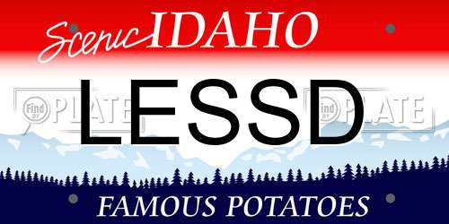 LESSD Idaho License Plate