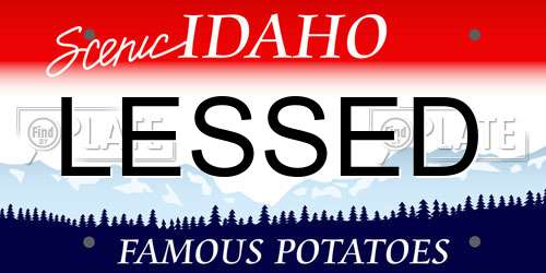 LESSED Idaho License Plate