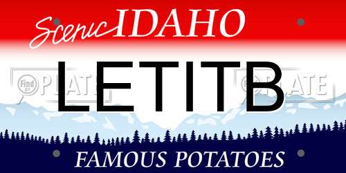 LETITB Idaho License Plate