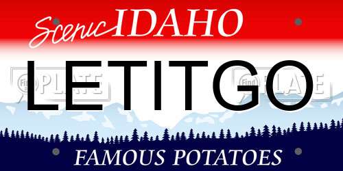 LETITGO Idaho License Plate