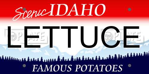 LETTUCE Idaho License Plate