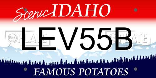 LEV55B Idaho License Plate