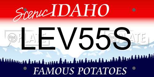 LEV55S Idaho License Plate