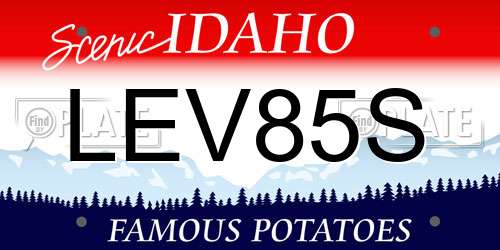 LEV85S Idaho License Plate