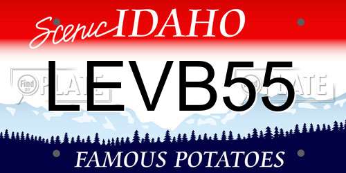 LEVB55 Idaho License Plate