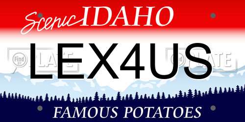 LEX4US Idaho License Plate