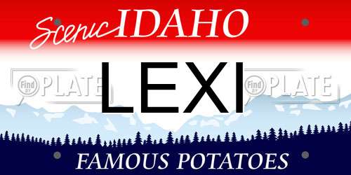 LEXI Idaho License Plate