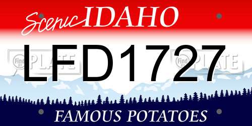 LFD1727 Idaho License Plate