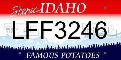 LFF3246 Idaho License Plate