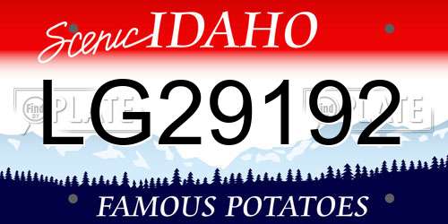 LG29192 Idaho License Plate