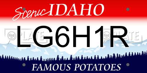 LG6H1R Idaho License Plate