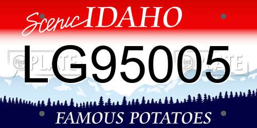 LG95005 Idaho License Plate