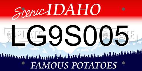 LG9S005 Idaho License Plate