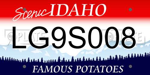 LG9S008 Idaho License Plate
