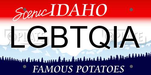 LGBTQIA Idaho License Plate
