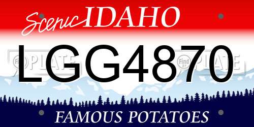 LGG4870 Idaho License Plate