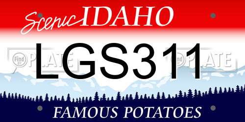 LGS311 Idaho License Plate