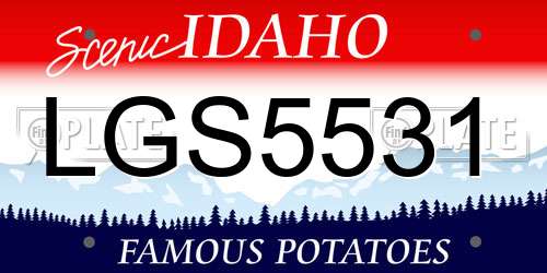 LGS5531 Idaho License Plate
