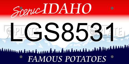 LGS8531 Idaho License Plate