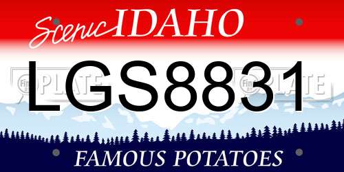 LGS8831 Idaho License Plate