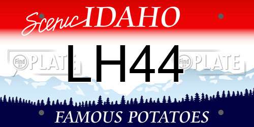 LH44 Idaho License Plate
