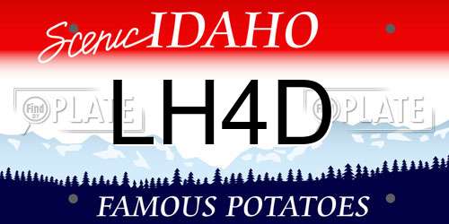 LH4D Idaho License Plate