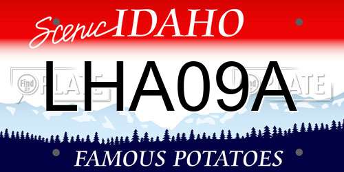 LHA09A Idaho License Plate