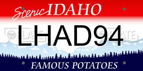 LHAD94 Idaho License Plate
