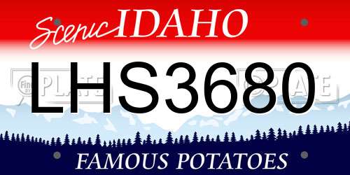 LHS3680 Idaho License Plate