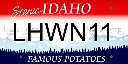 LHWN11 Idaho License Plate