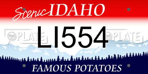 LI554 Idaho License Plate