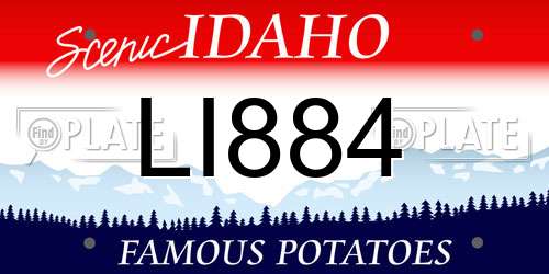 LI884 Idaho License Plate