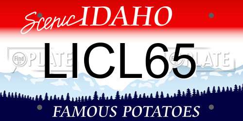 LICL65 Idaho License Plate