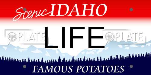 LIFE Idaho License Plate