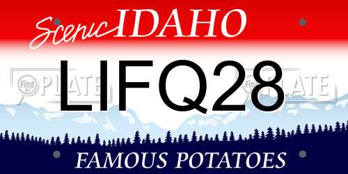 LIFQ28 Idaho License Plate