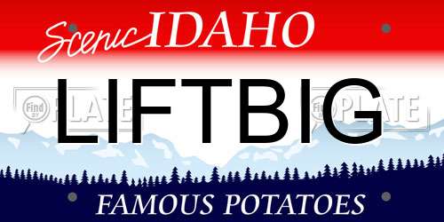 LIFTBIG Idaho License Plate