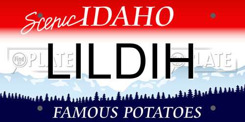 LILDIH Idaho License Plate
