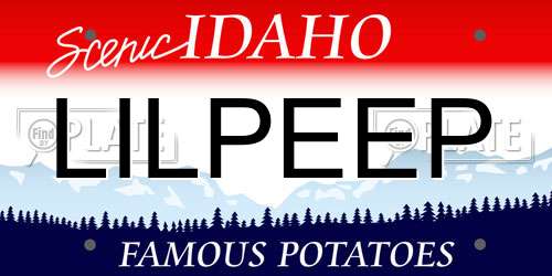 LILPEEP Idaho License Plate