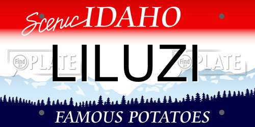 LILUZI Idaho License Plate