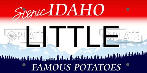 LITTLE Idaho License Plate