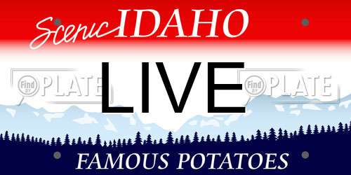 LIVE Idaho License Plate