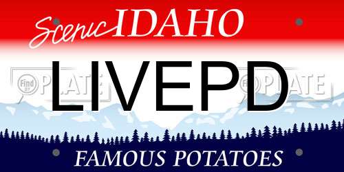 LIVEPD Idaho License Plate