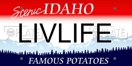 LIVLIFE Idaho License Plate
