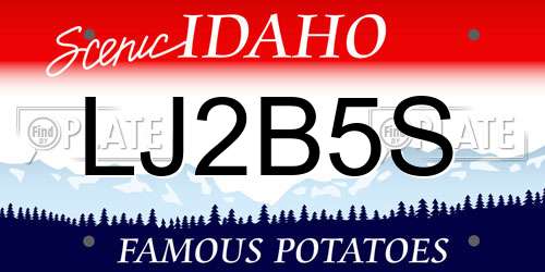 LJ2B5S Idaho License Plate
