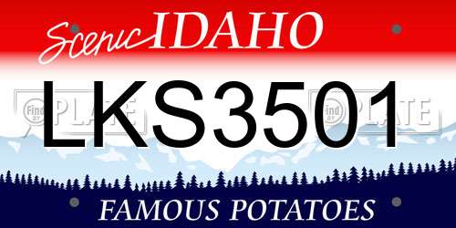 LKS3501 Idaho License Plate