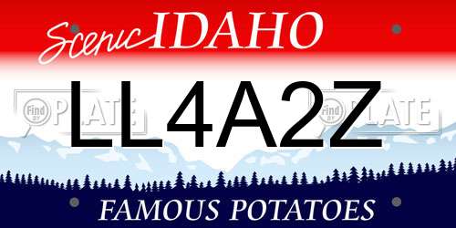LL4A2Z Idaho License Plate
